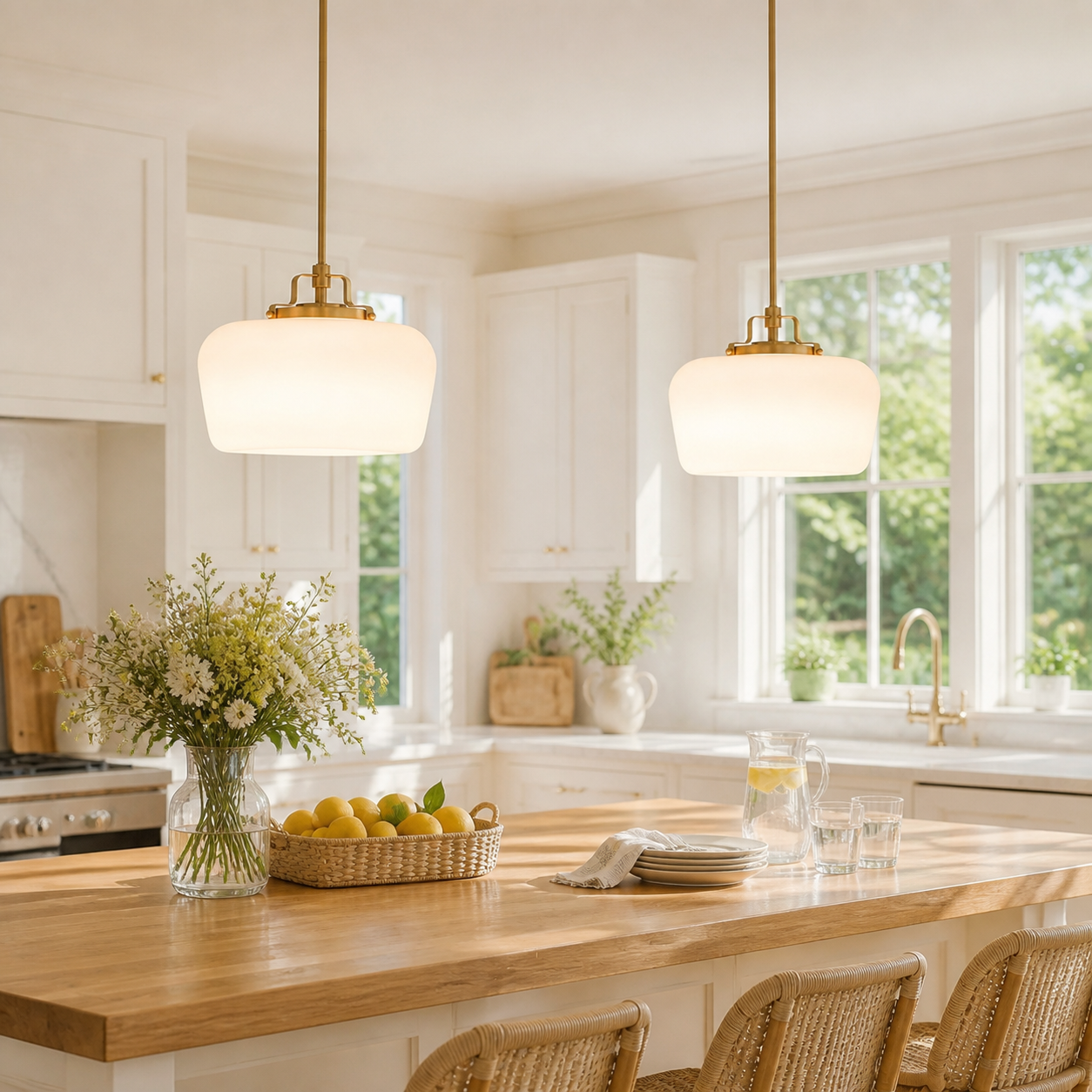 Bright kitchen trio