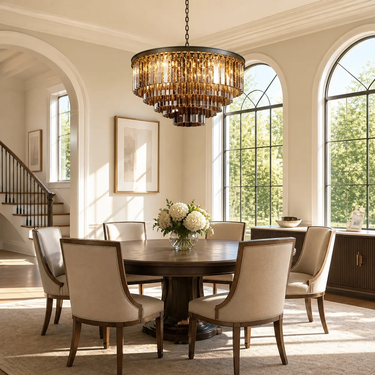 Round dining table