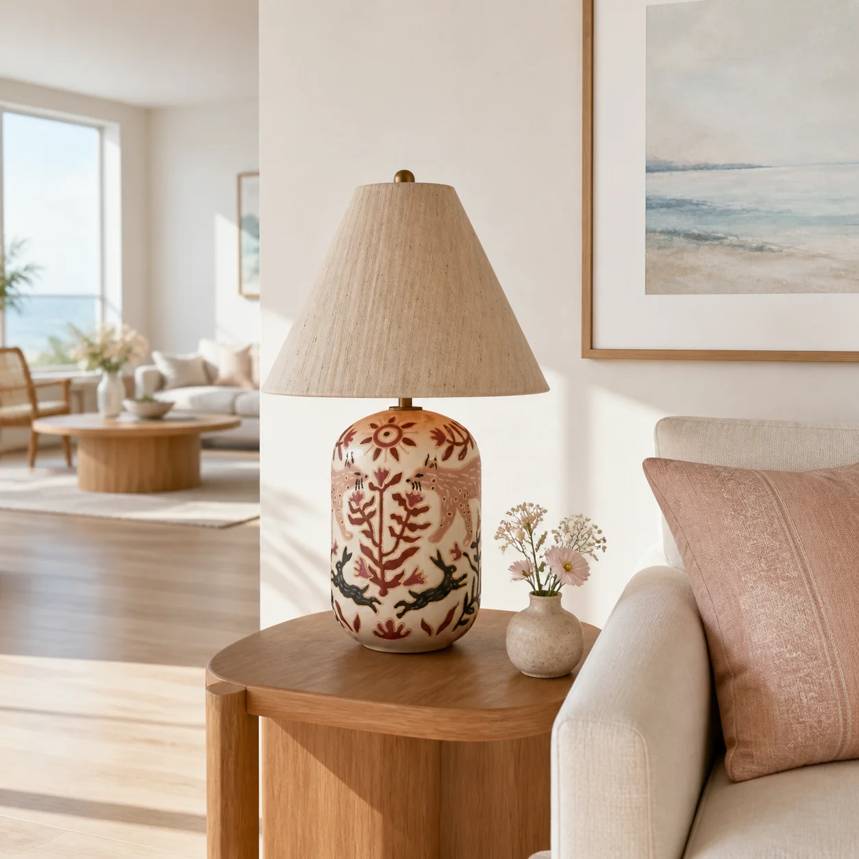 Bright living room table