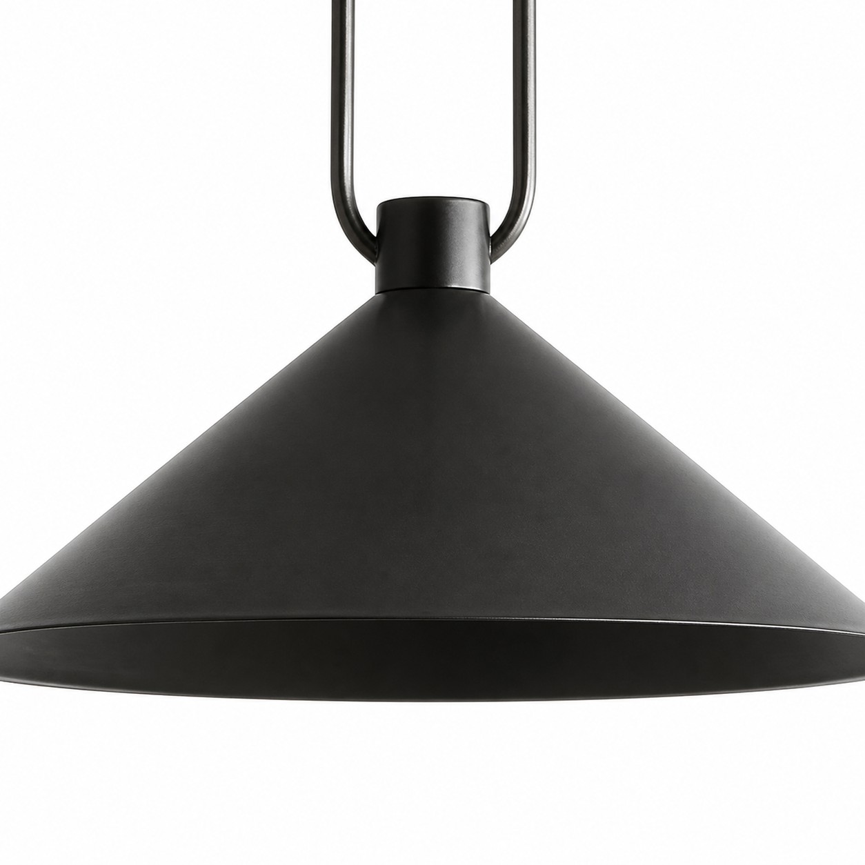 Zane black cone shade and frame detail