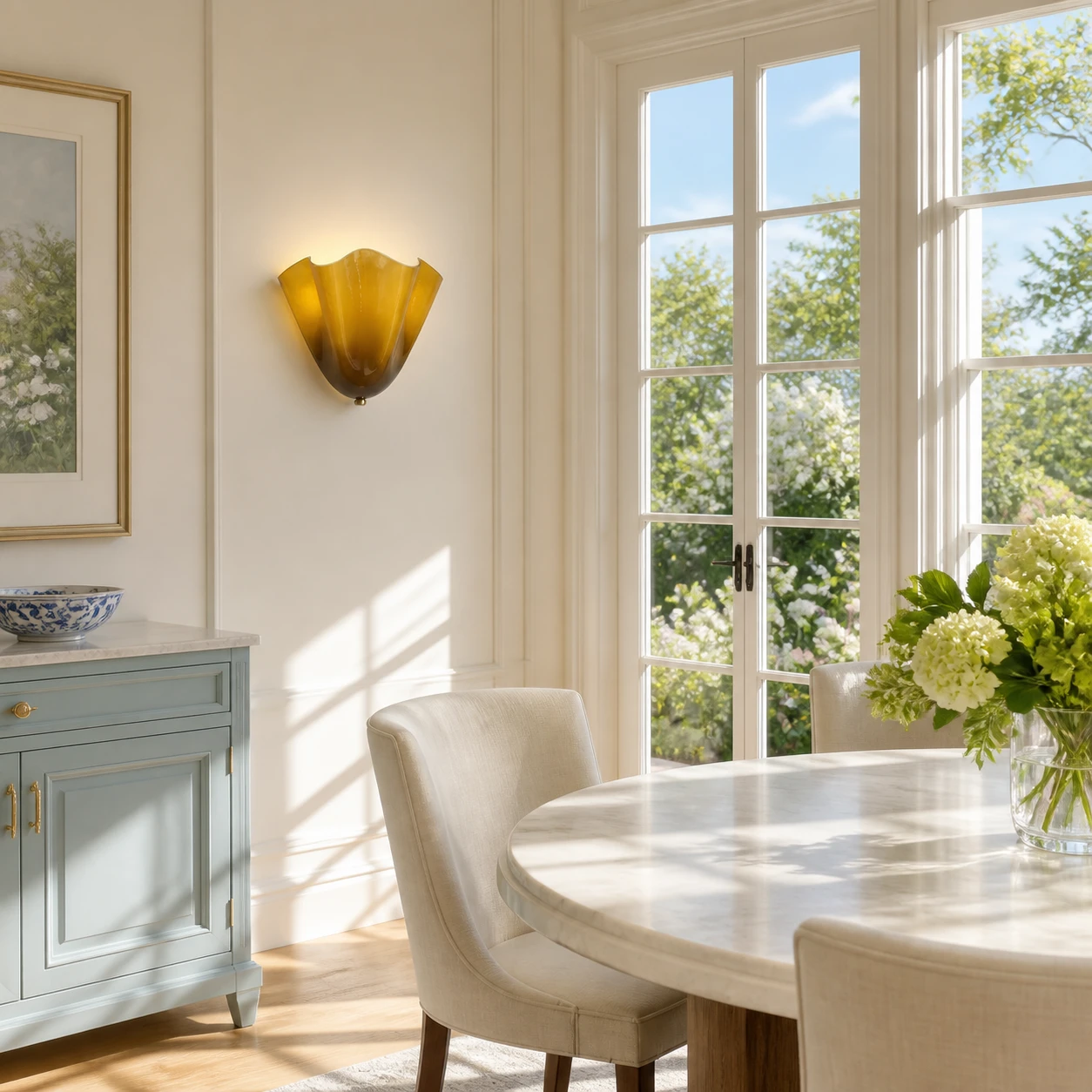 Hett sconce in a dining room