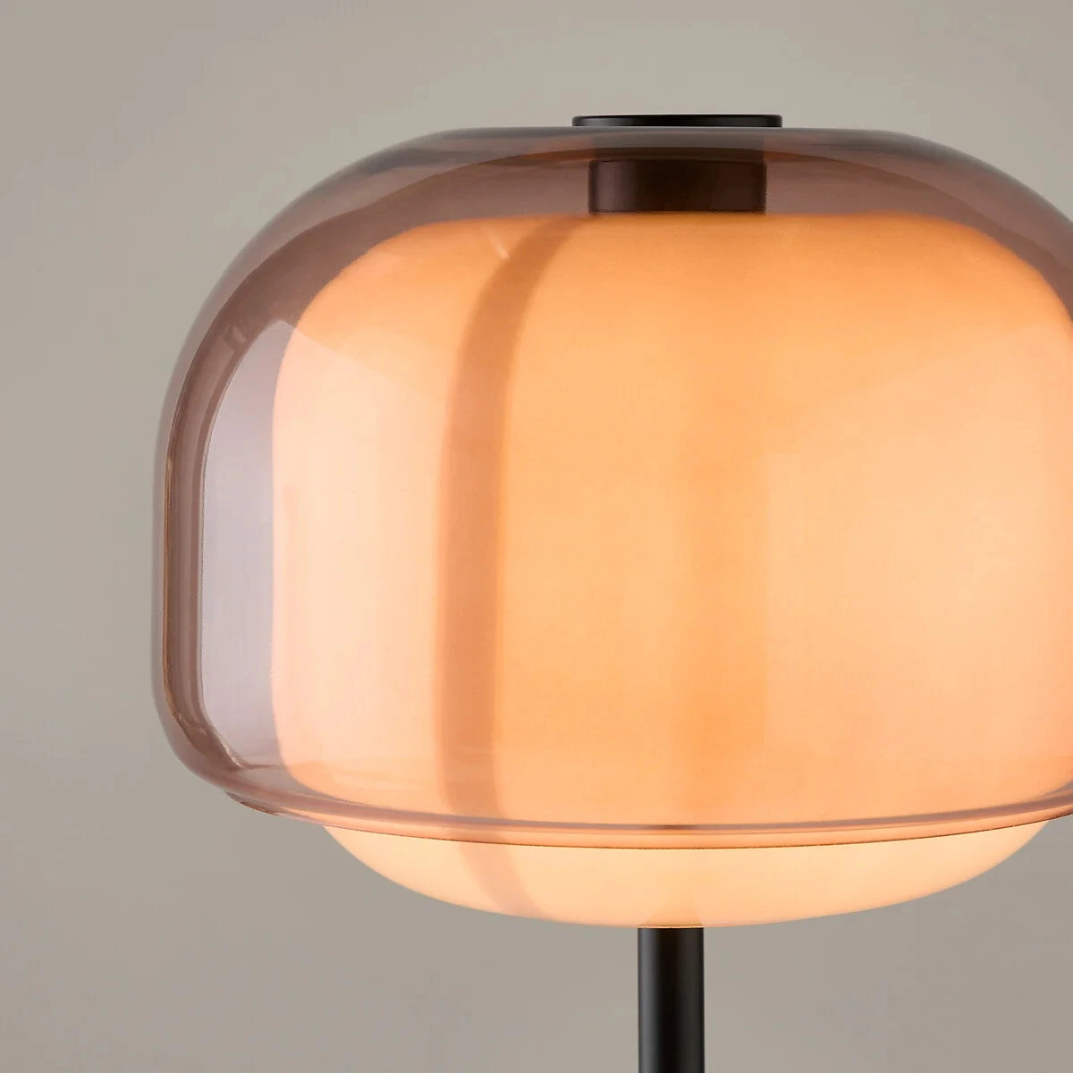 Sanae tinted glass shade and illuminated inner diffuser