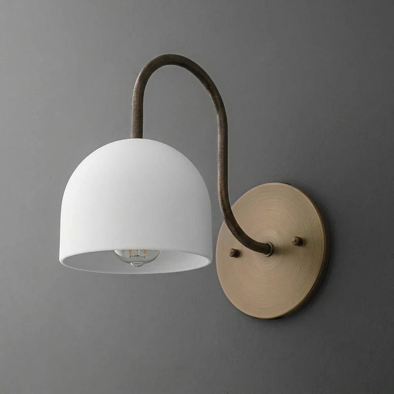 SCONCE MODEL NO. 6308 - Antique Brass - White