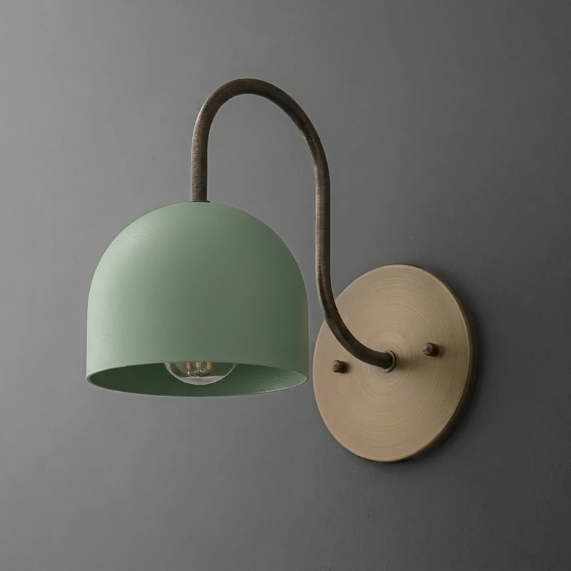 SCONCE MODEL NO. 6308 - Antique Brass - Green