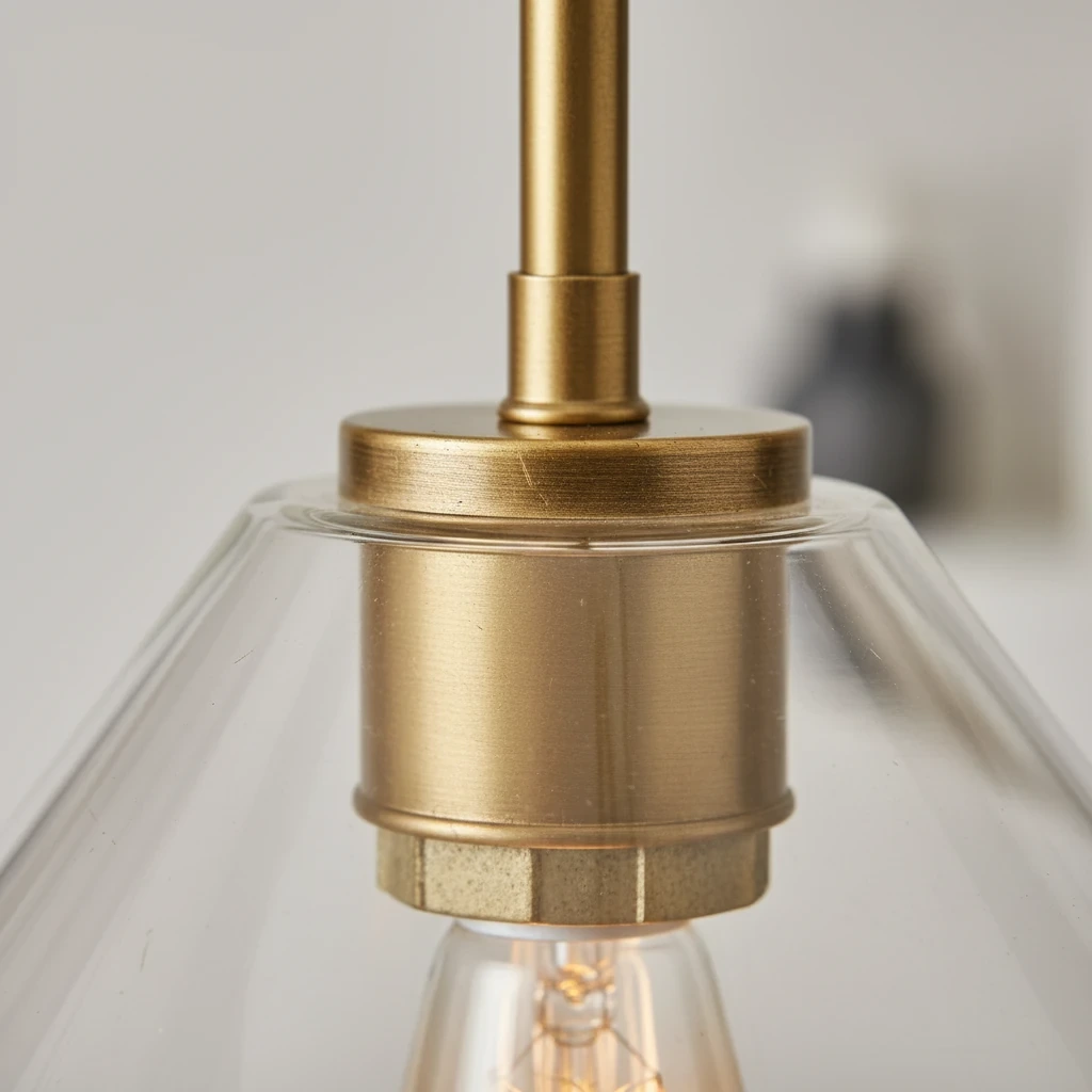 Clear cone glass and Brass socket connection