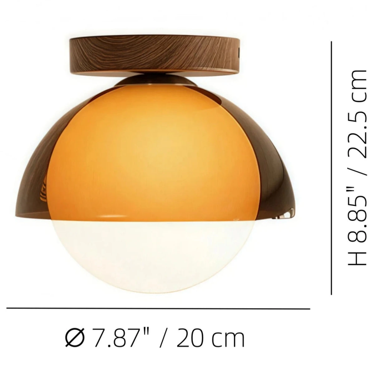 Skadi ceiling light real product dimensions