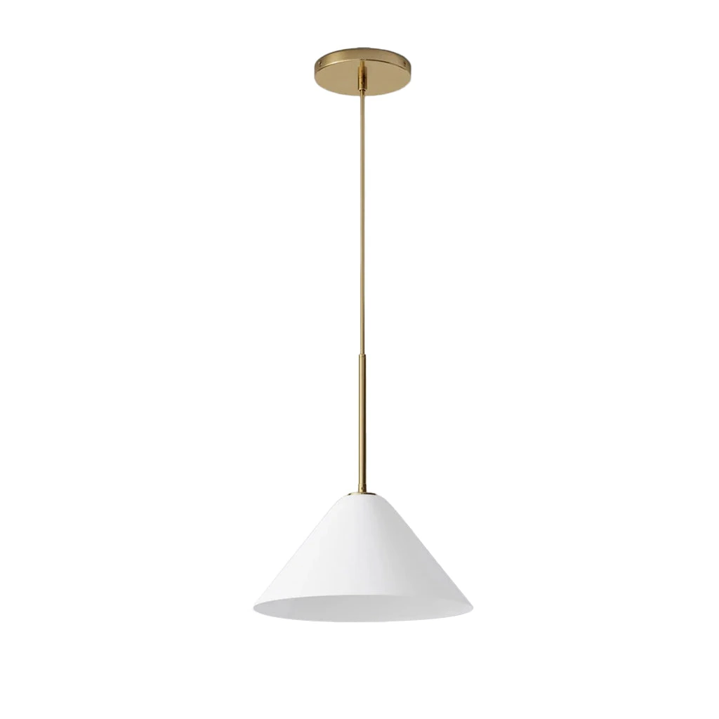 Milk glass, Brass, 14 inch Breccan pendant