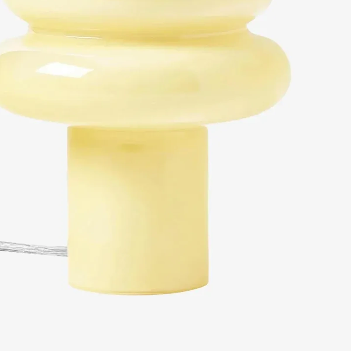 Lailly cylindrical glass base and textile cable detail