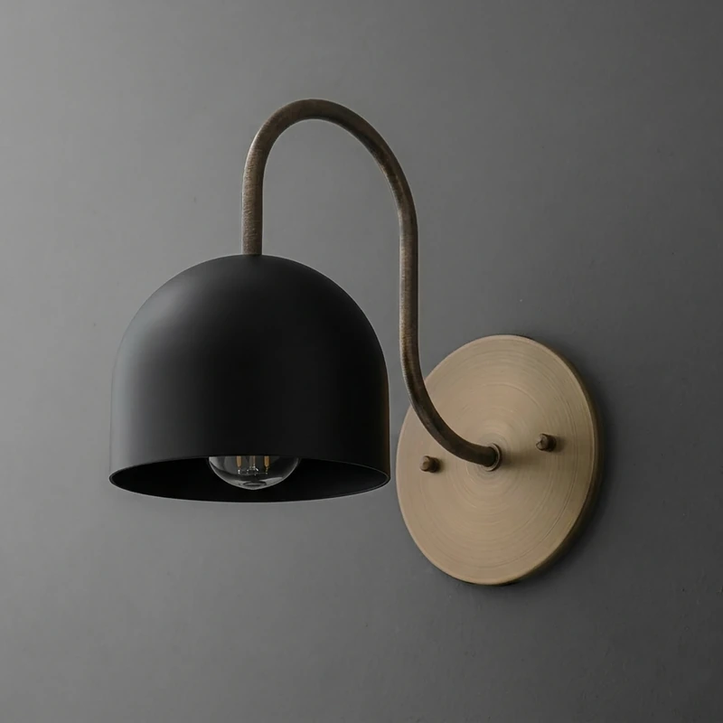 SCONCE MODEL NO. 6308 - Antique Brass - Black