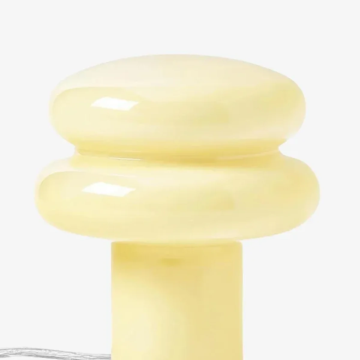 Lailly smooth light yellow opal glass detail