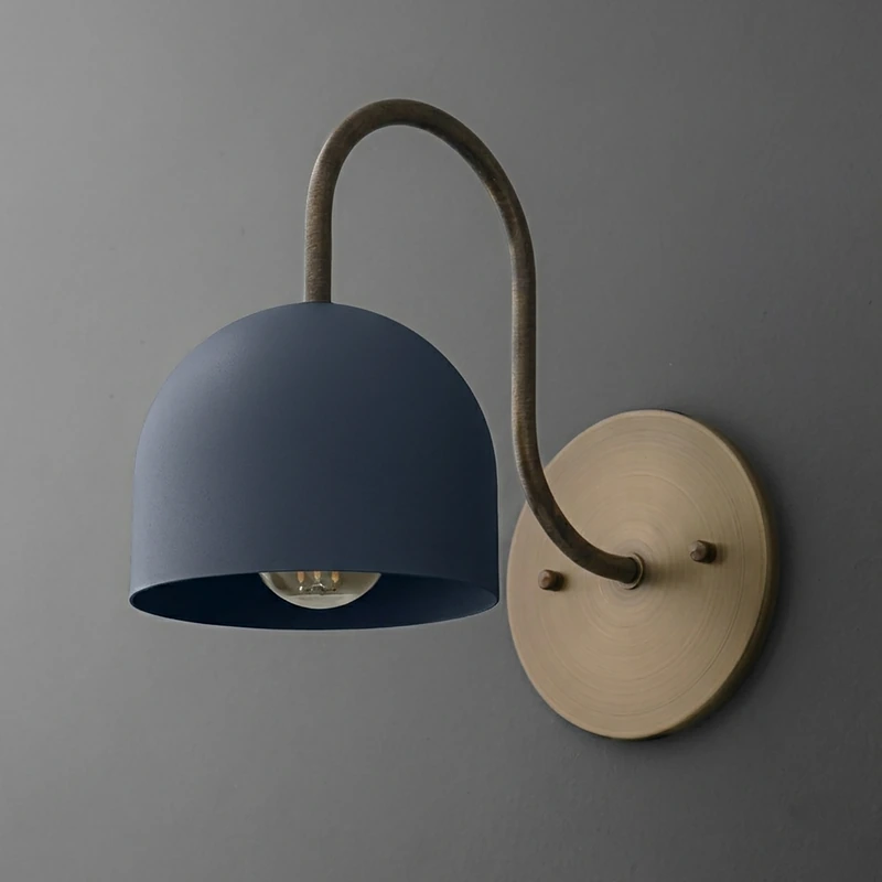 SCONCE MODEL NO. 6308 - Antique Brass - Coal Blue