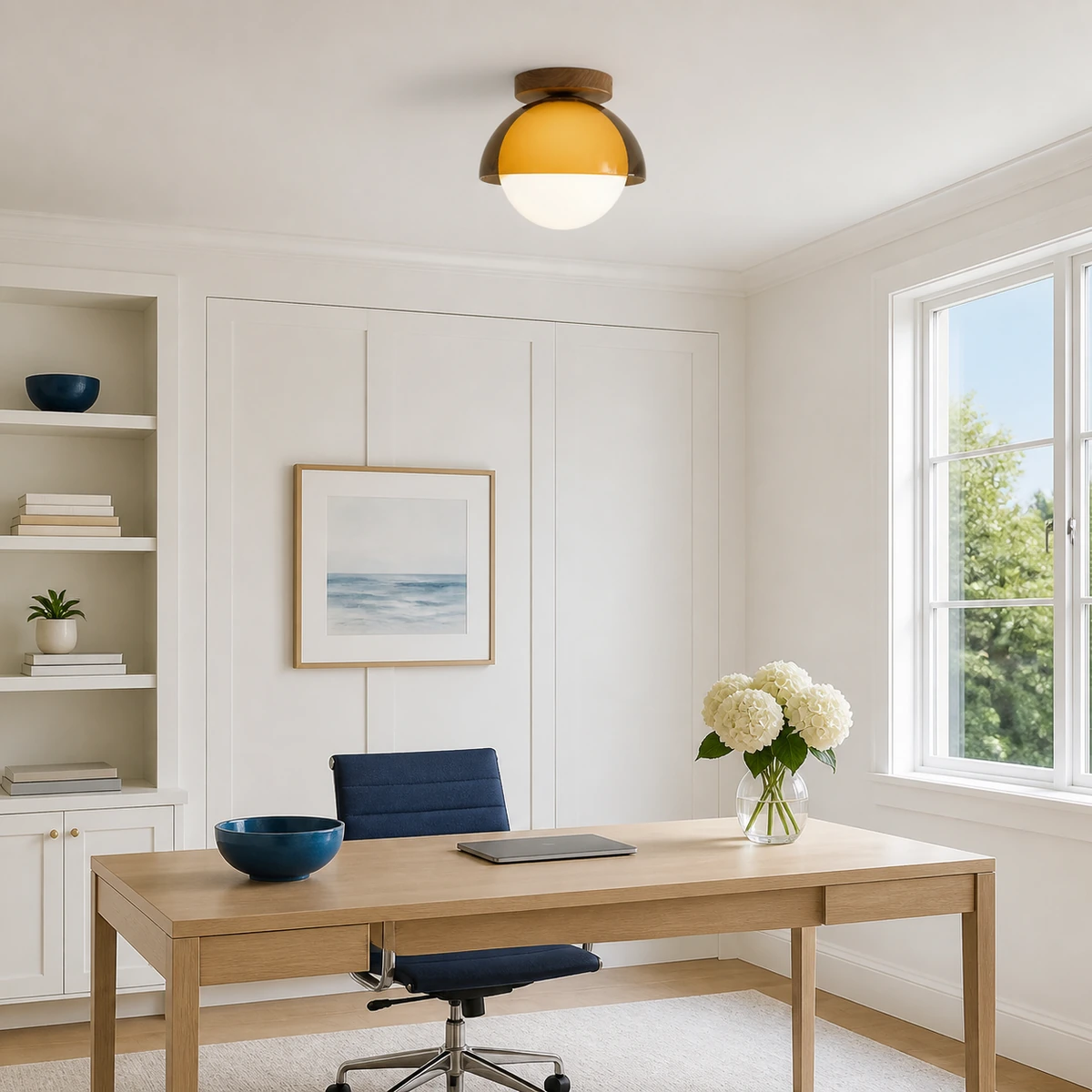 Skadi Type A in a bright home office