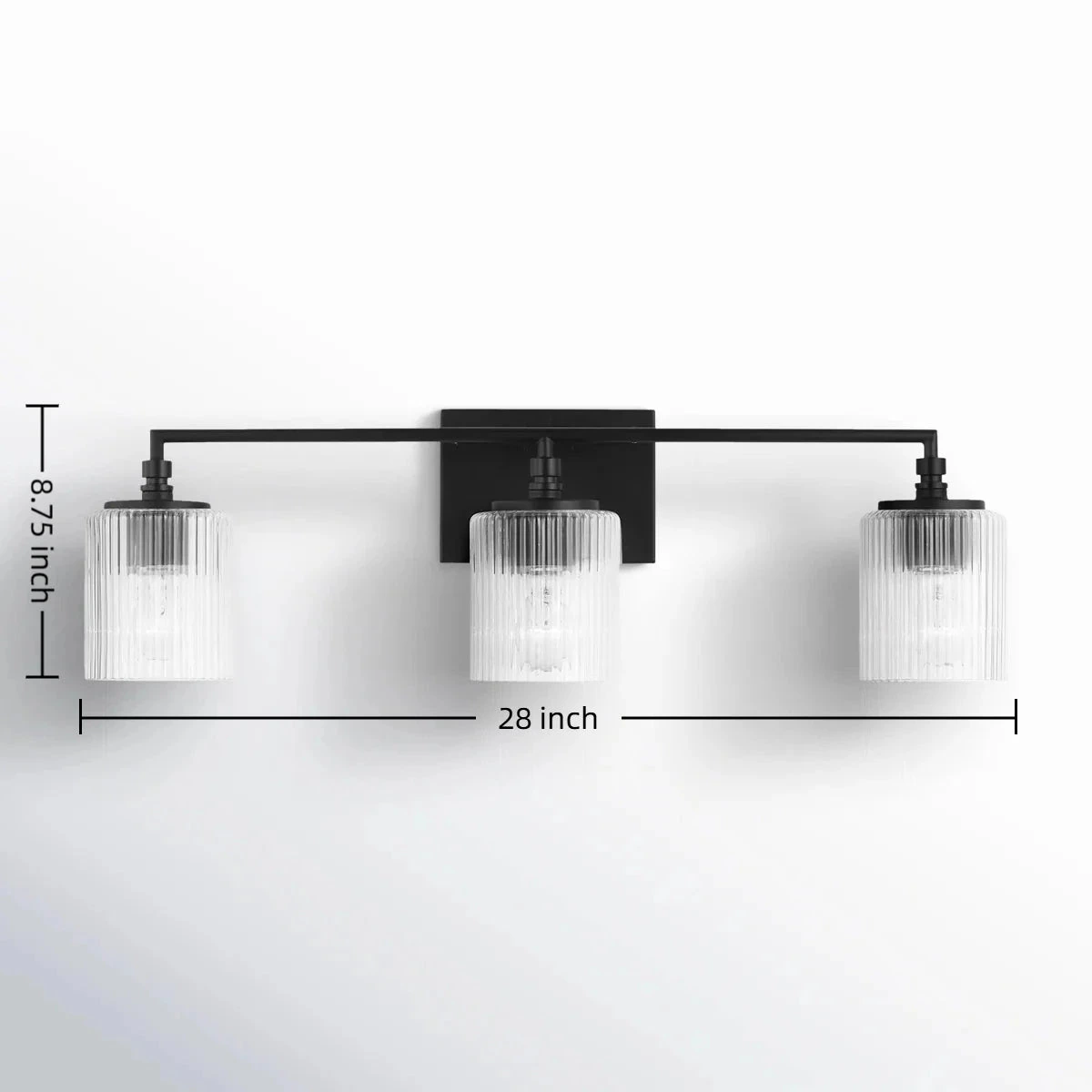 Real product dimension image for Serel three-light wall sconce