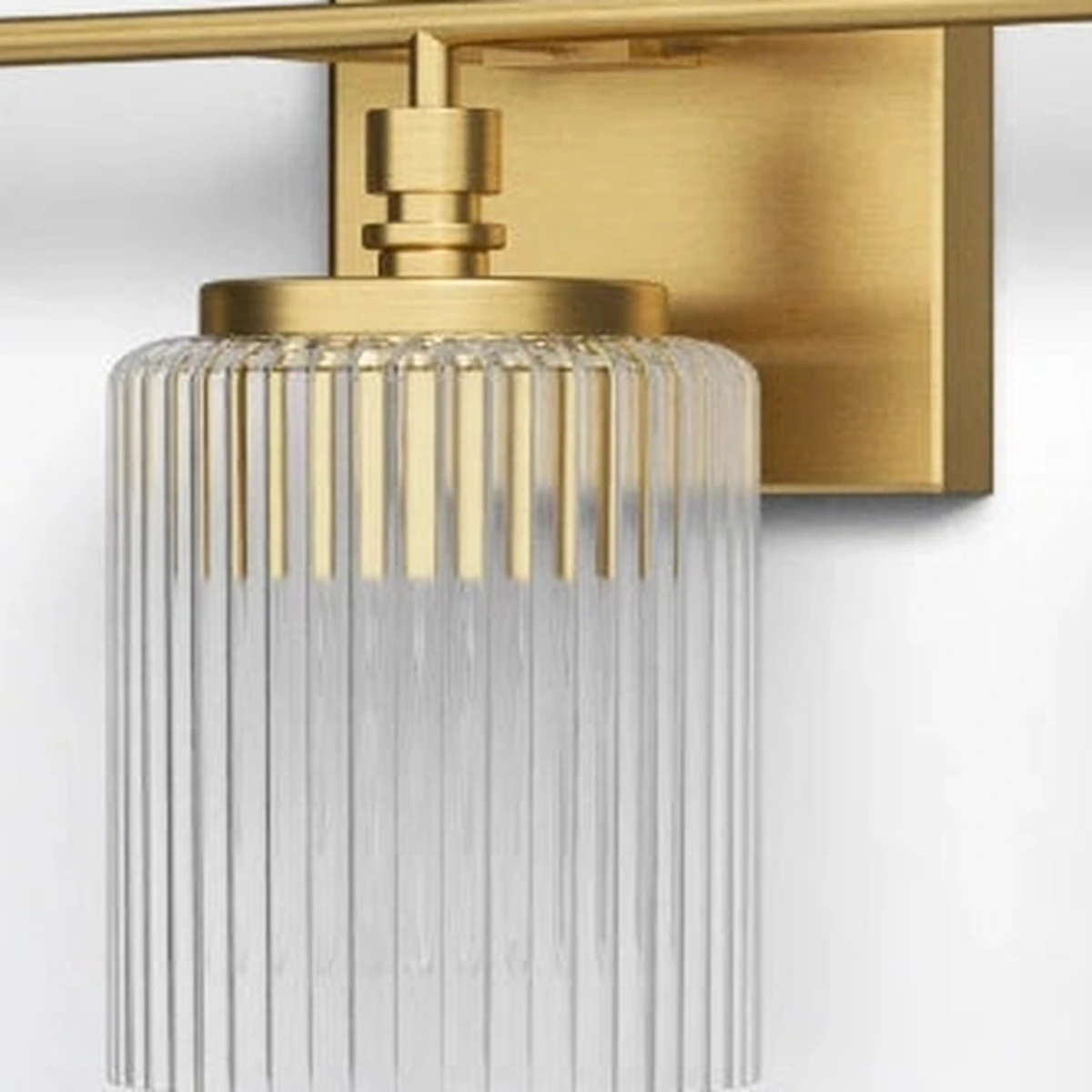 Real close crop of Serel cylindrical ribbed glass shade