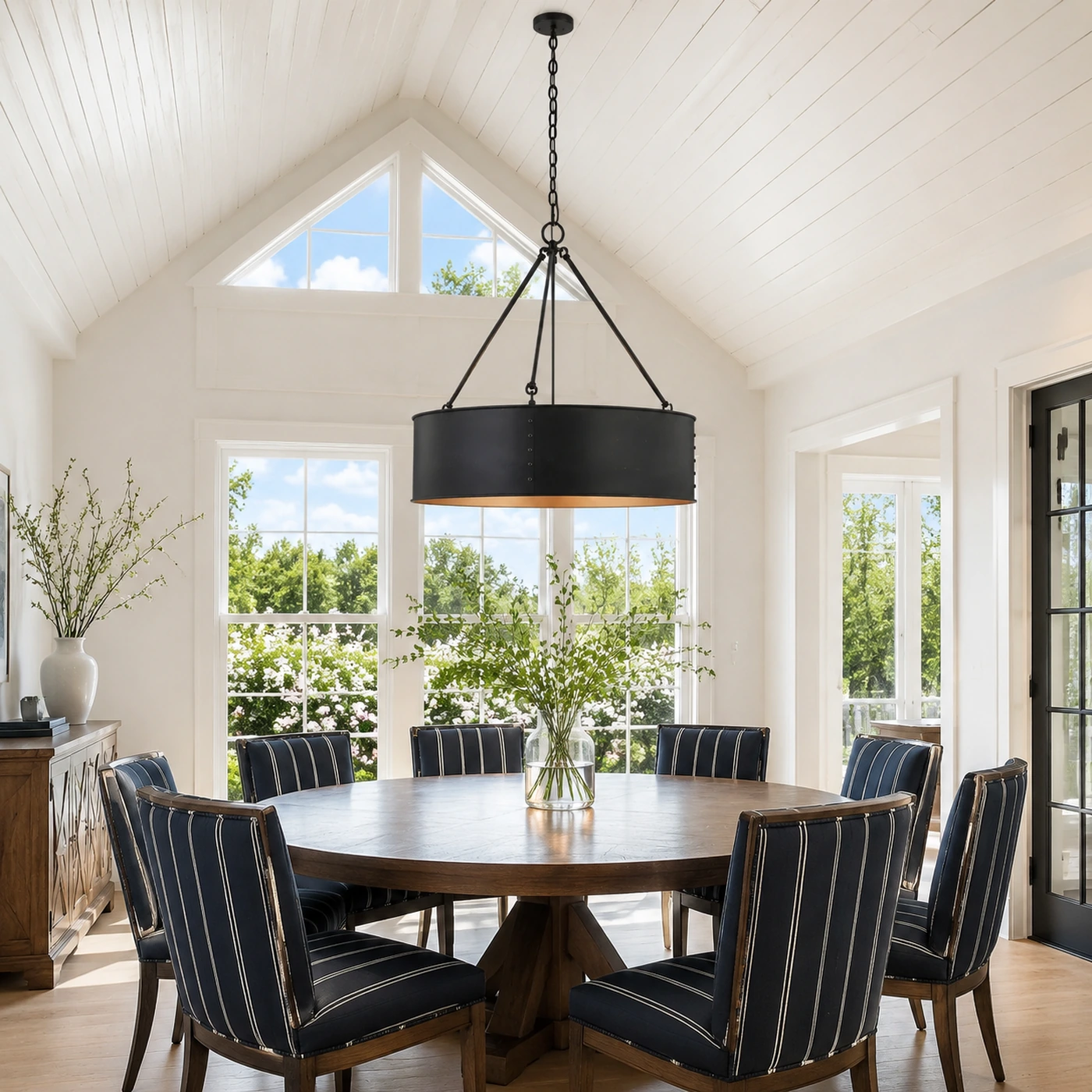 Vaulted dining room