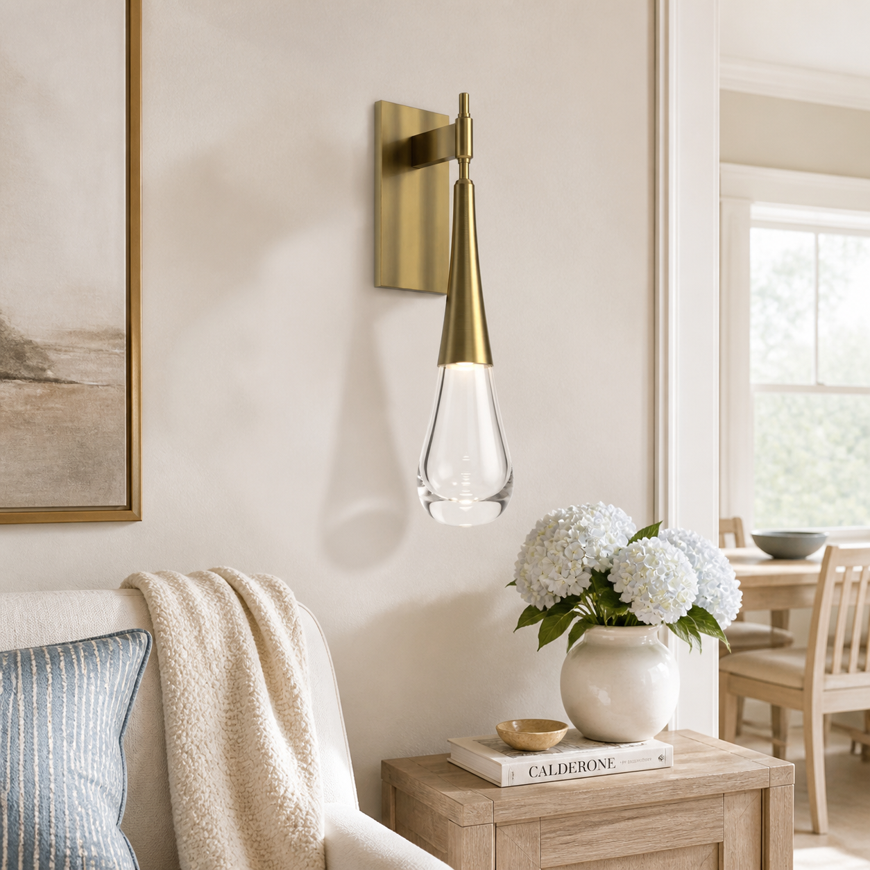 Heritage Brass Living featuring the Paciano Water Drop Sconce