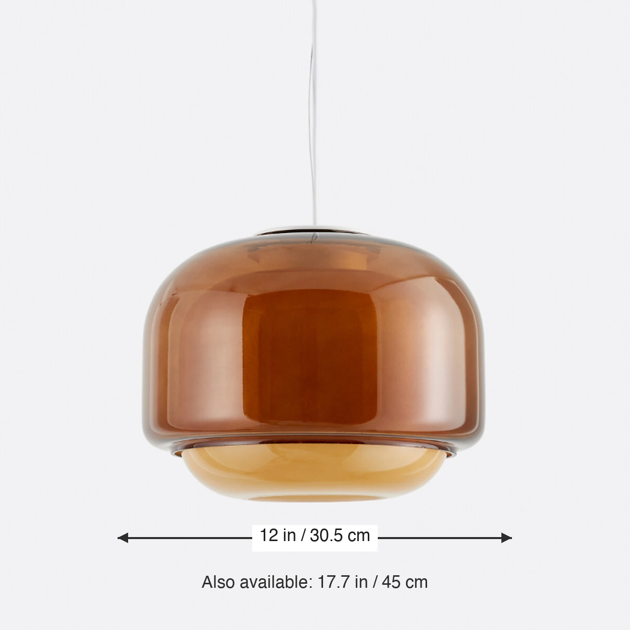 Sanae pendant dimensions: 12 inch and 17.7 inch diameters