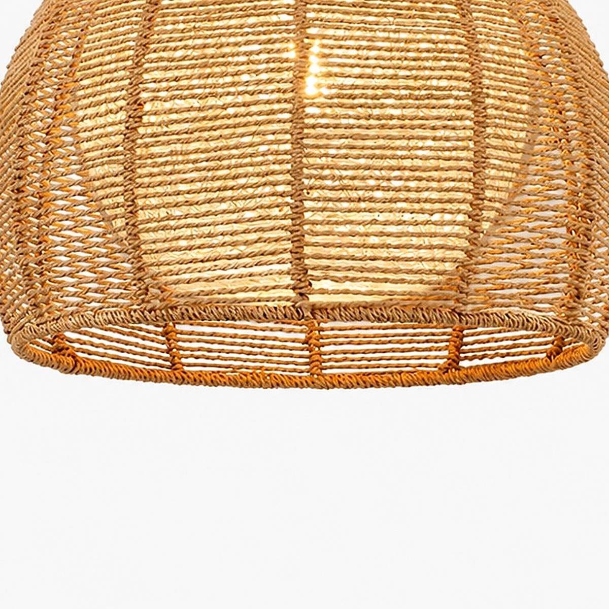 Close view of the open dome edge and woven structure