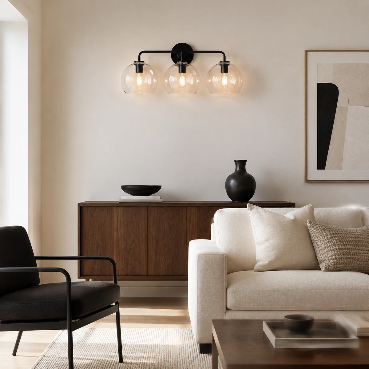 Orson sconce in a modern living room