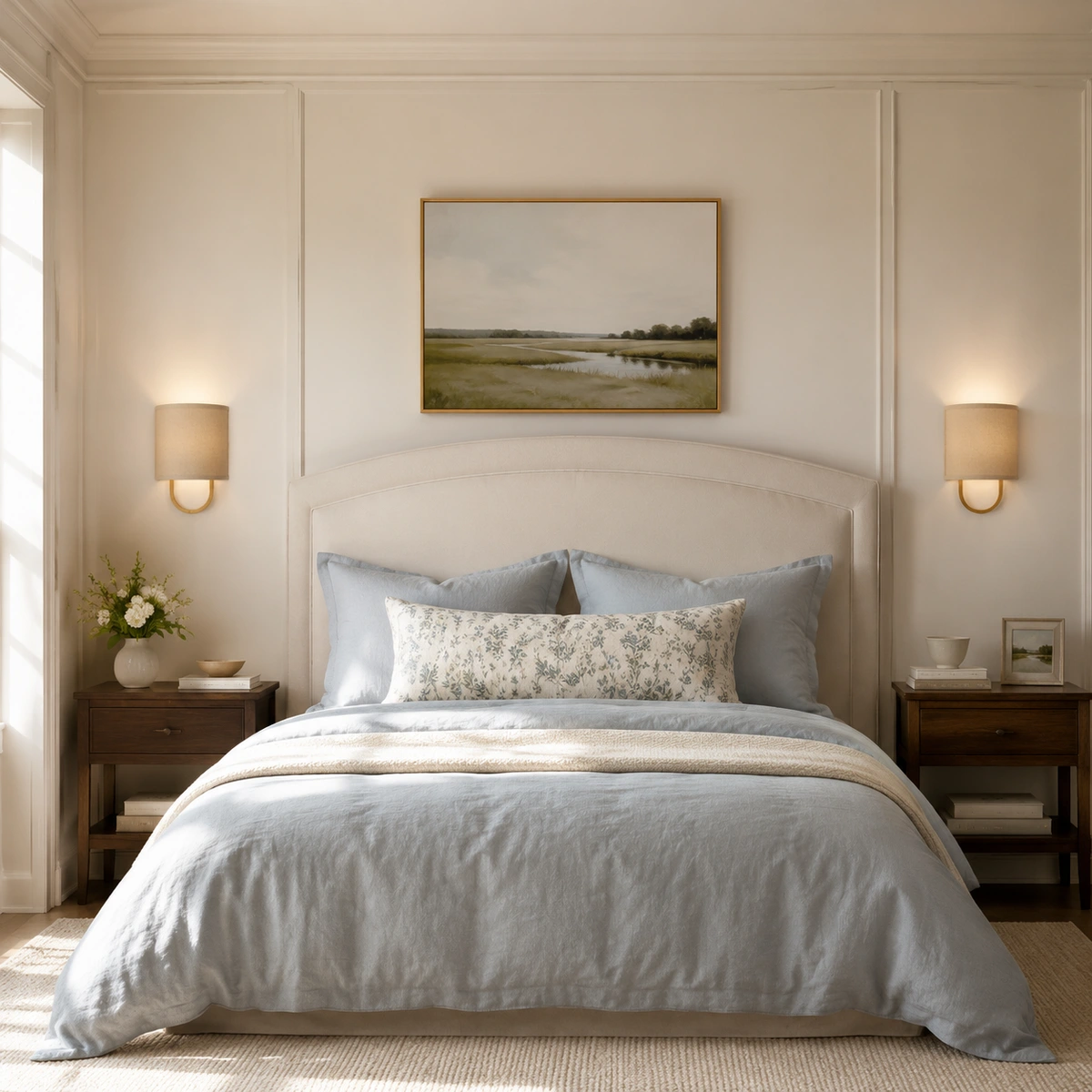 Linen · Antique Brass · Bedroom Pair