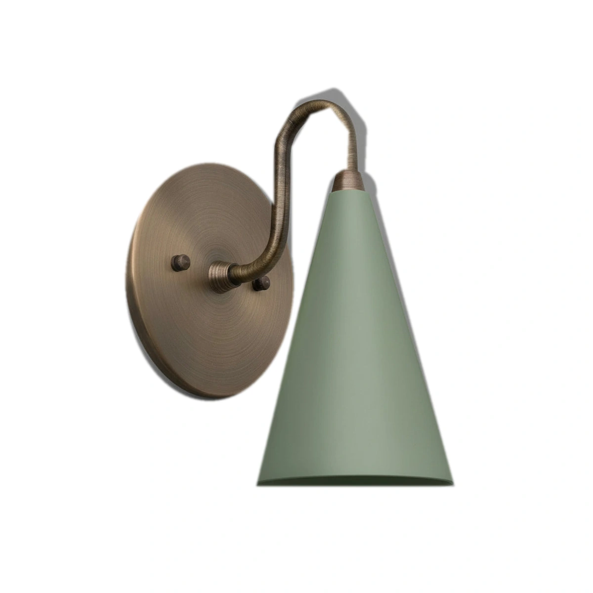 Green / Antique Brass