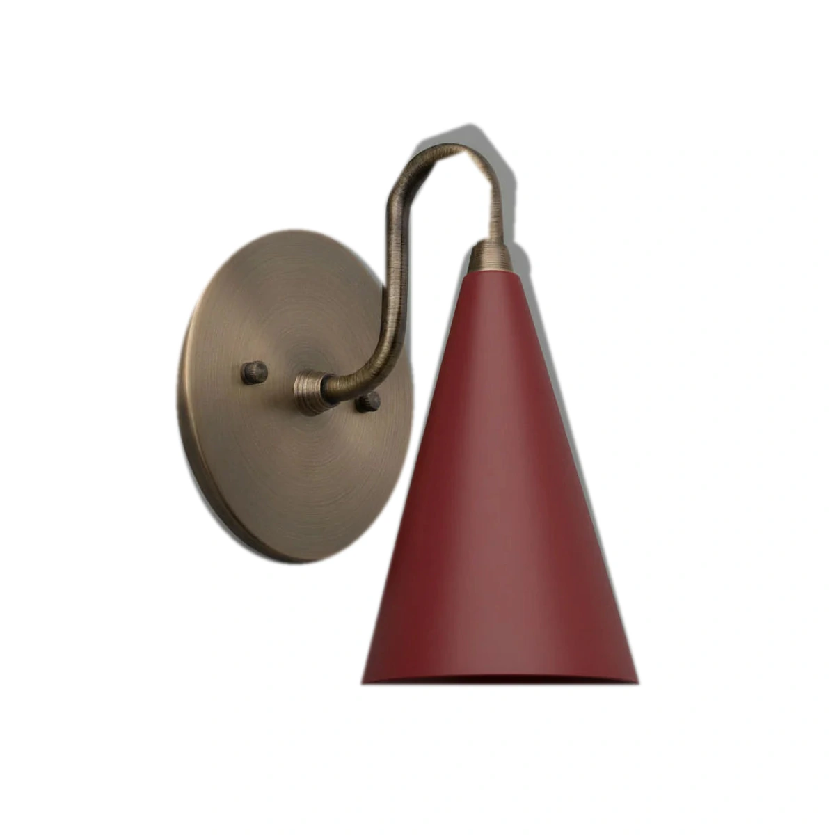 Brick Red / Antique Brass