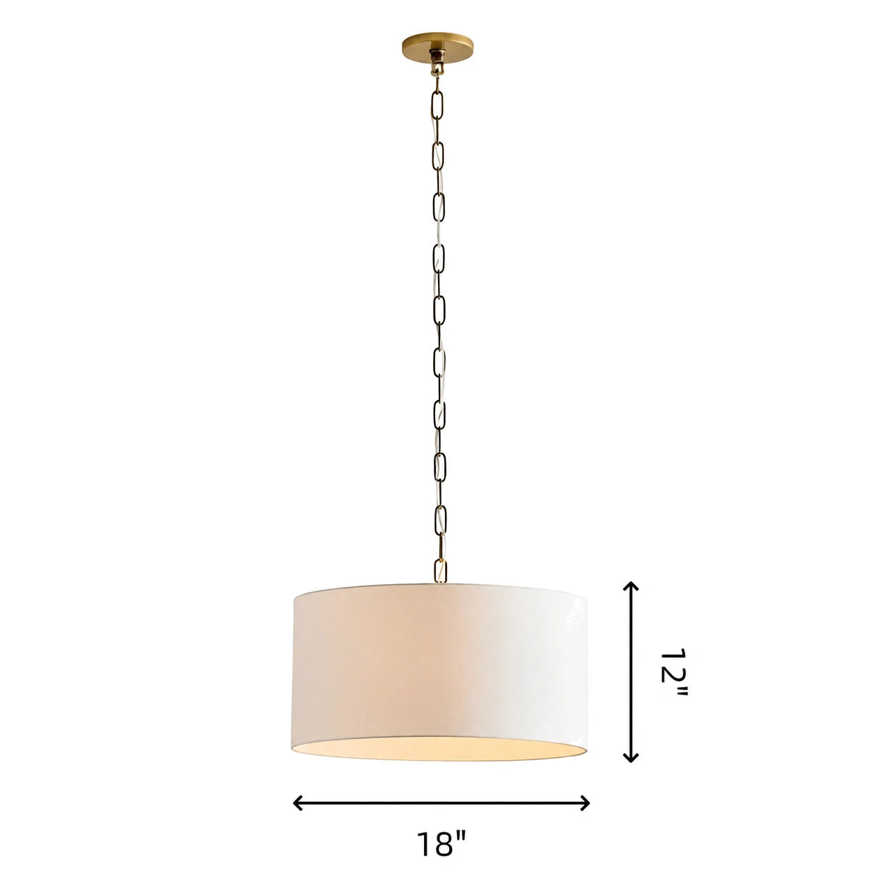 Mirenna 18-inch pendant dimensions: 18 inches wide and 12 inches high