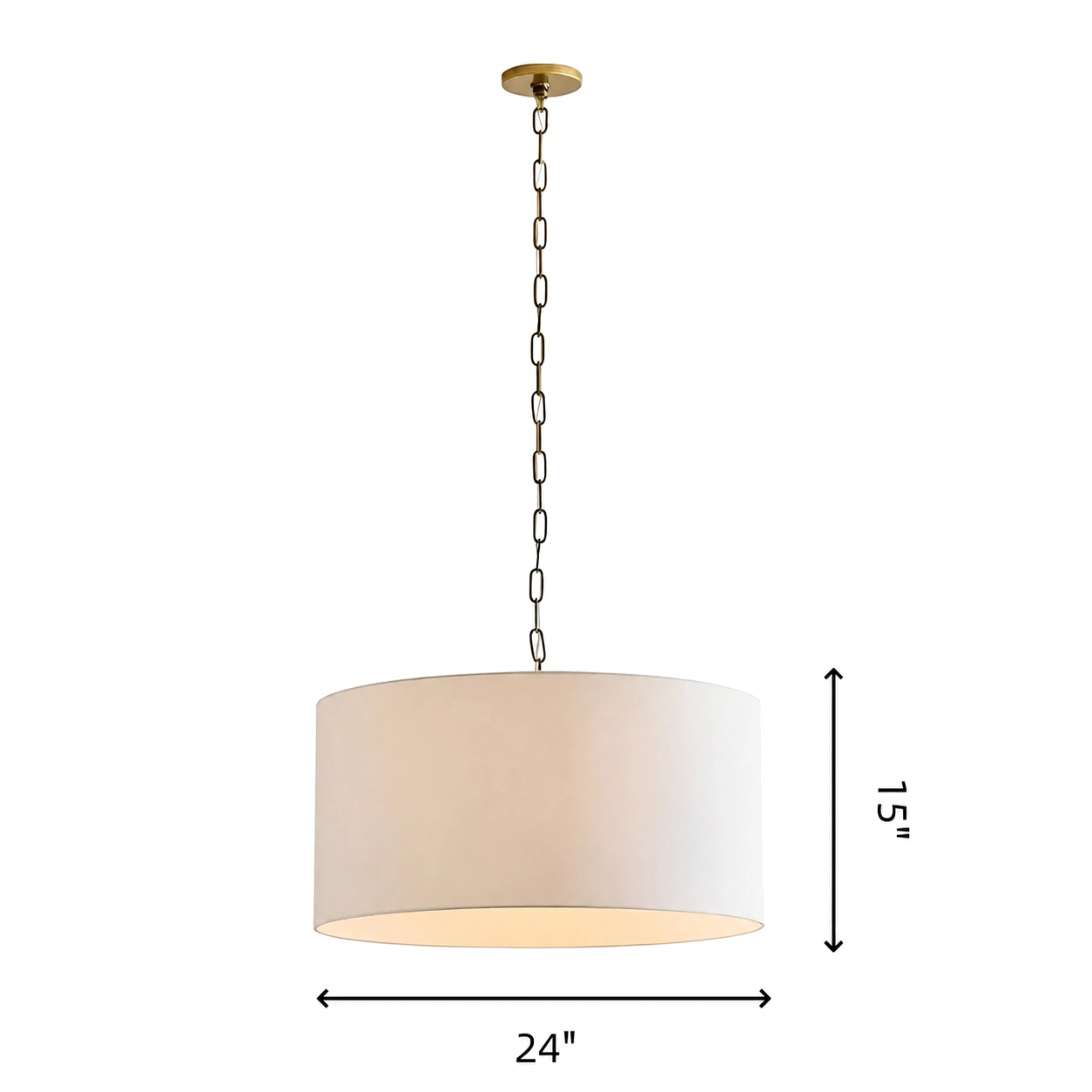 Mirenna 24-inch pendant dimensions: 24 inches wide and 15 inches high