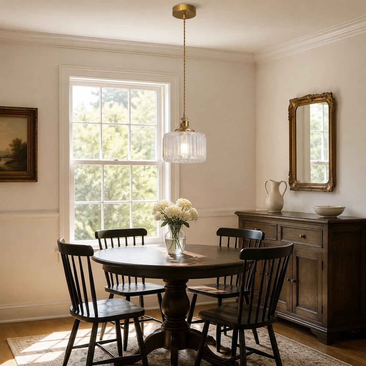 Lucent Vintage Adjustable Clear Glass Dining Room Pendant Light in Dining room - Clear