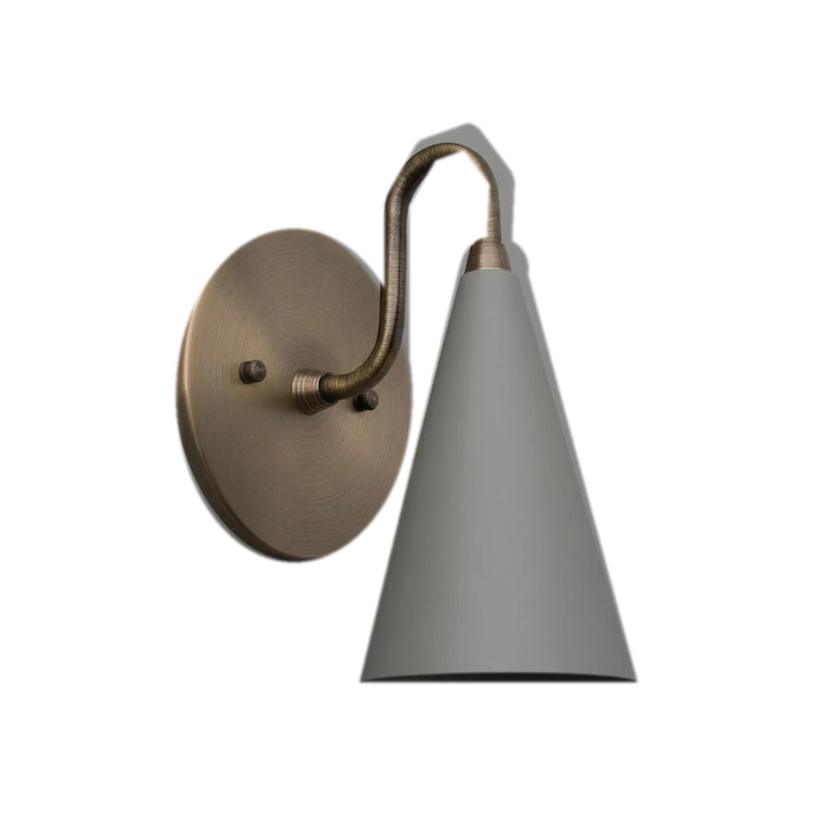 Gray / Antique Brass
