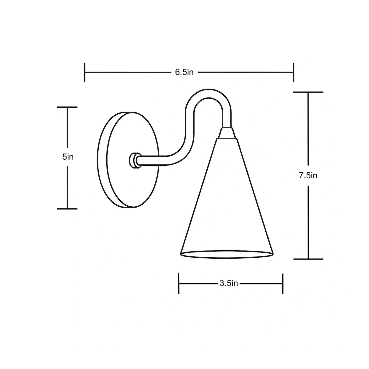 Briar wall sconce dimensions