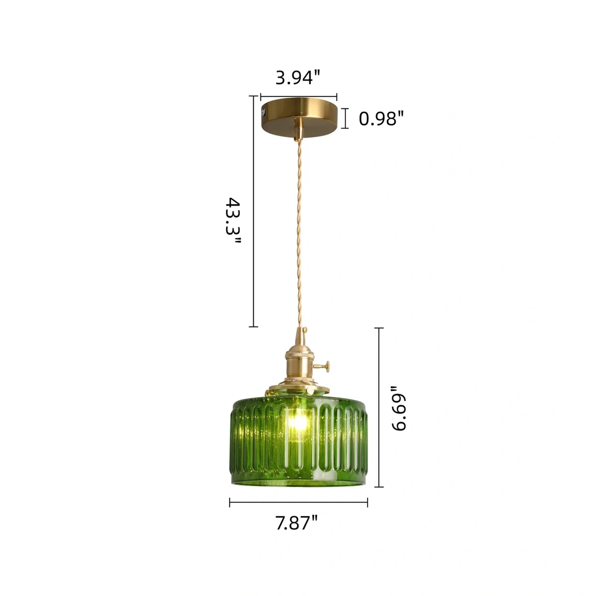 Lucent pendant dimensions
