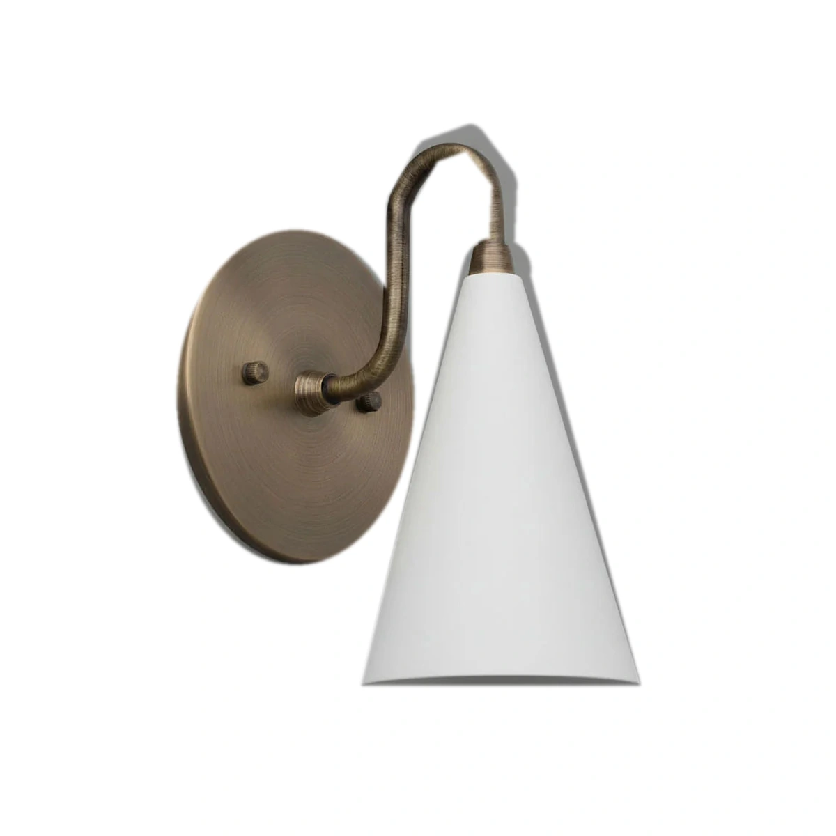 White / Antique Brass