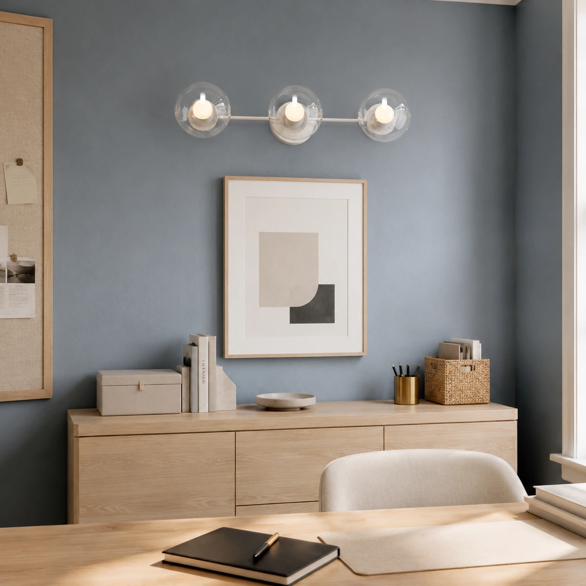 Home Office · Matte White + Clear