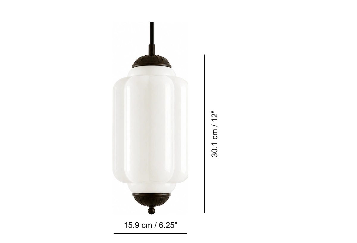 Lumi Milk Glass Eloise Milk Glass Shade Dining Room Pendant Light dimensions