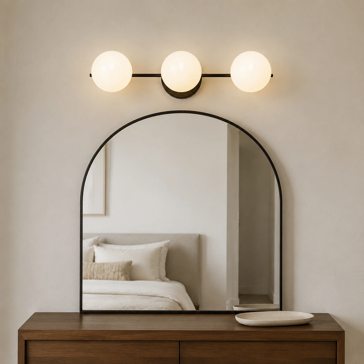Bedroom Console · Matte Black + Opal