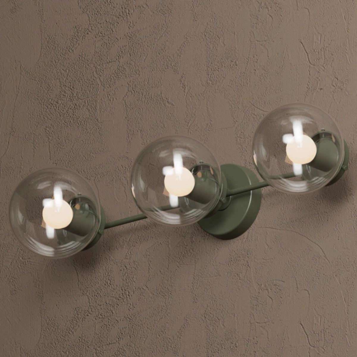 Olive Green · Clear Glass