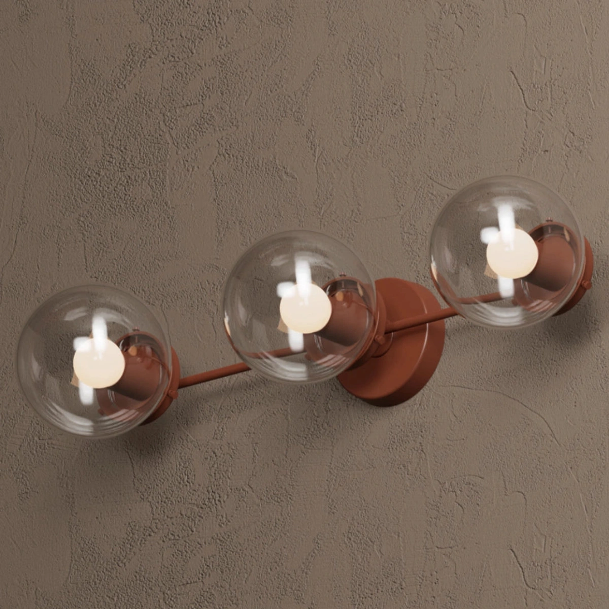 Terra Red · Clear Glass