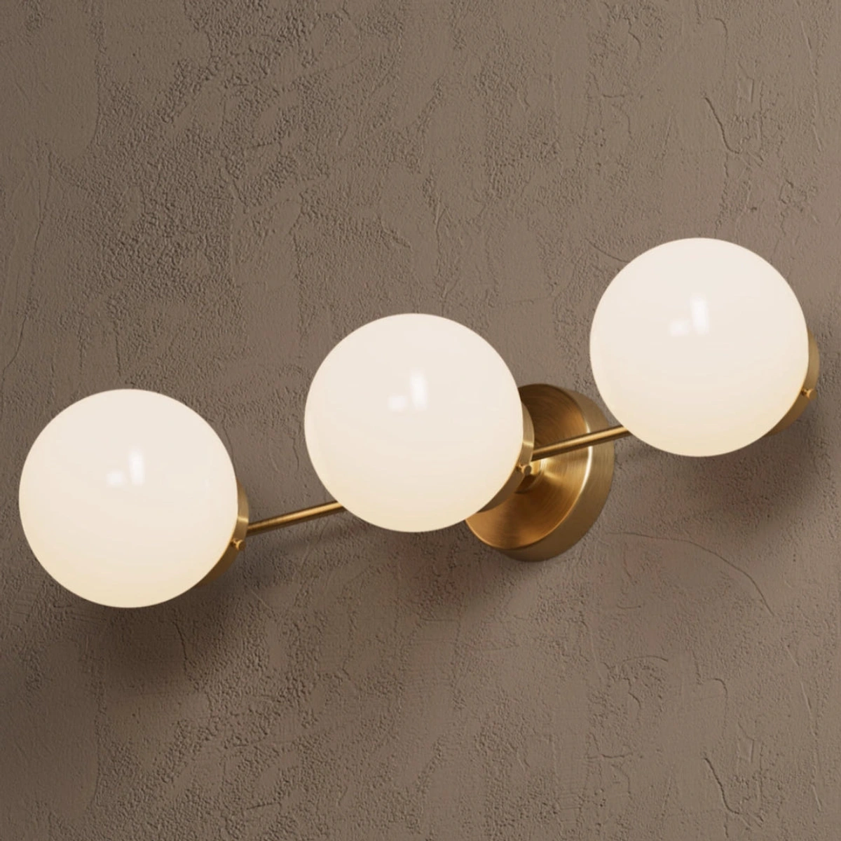 Antique Brass · Opal Glass