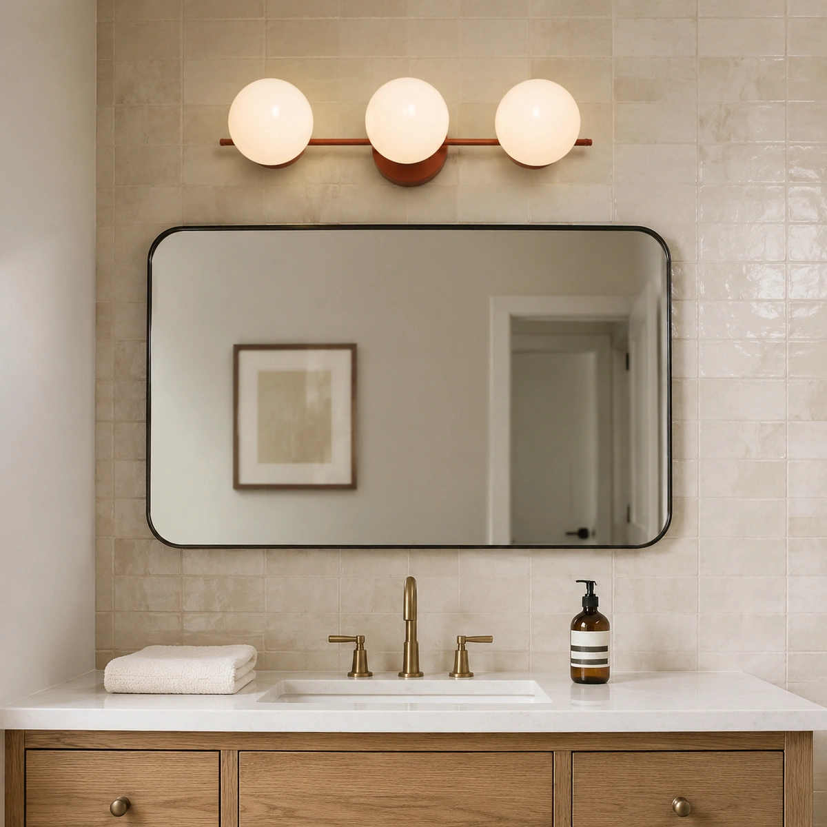 Guest Bathroom · Terra Red + Opal