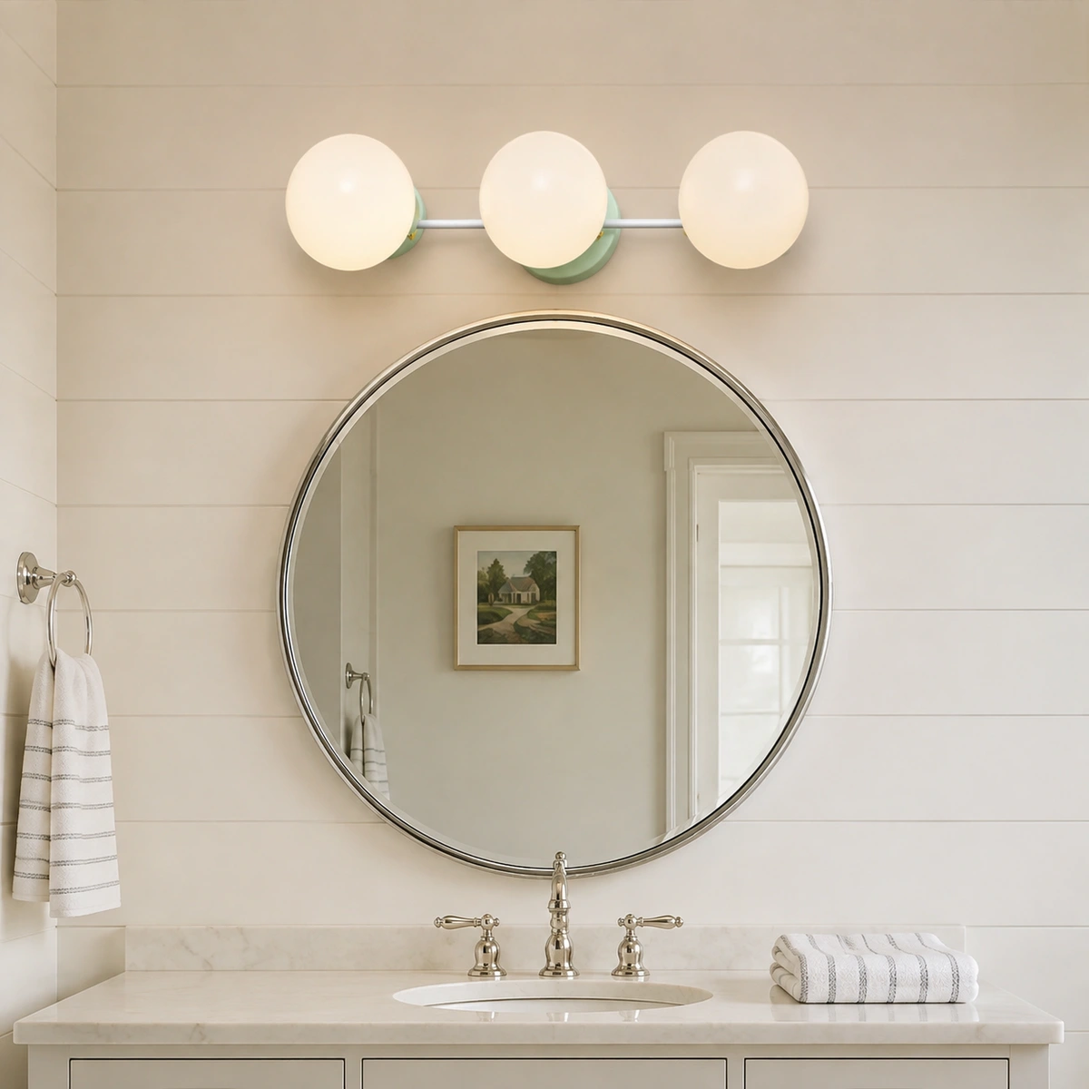 Powder Room · Mint Green + Opal