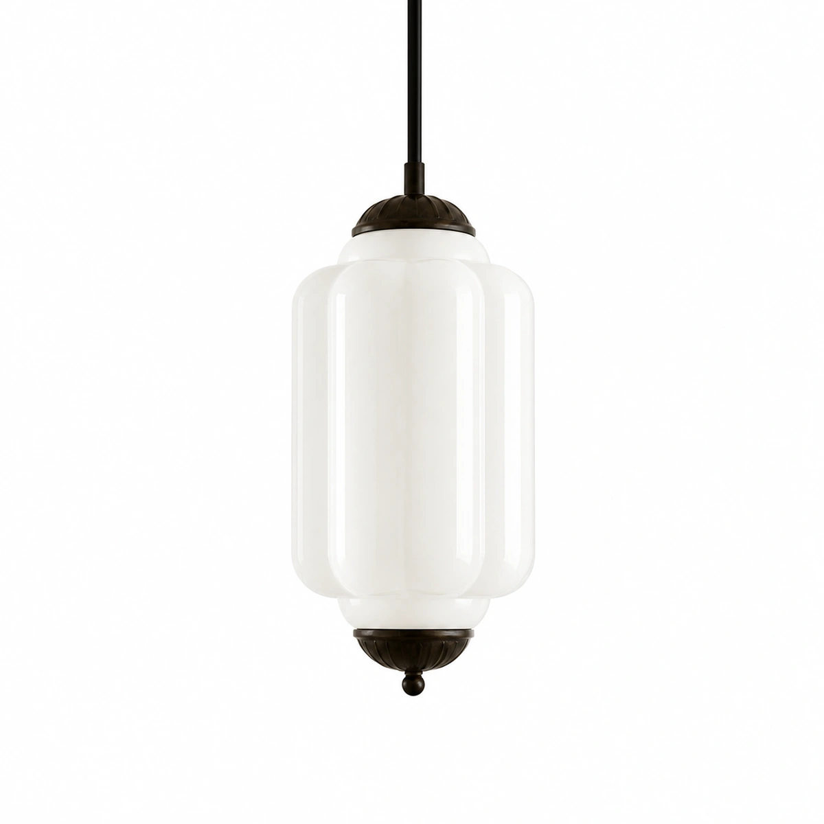Ivory Milk Glass · Oiled Bronze
