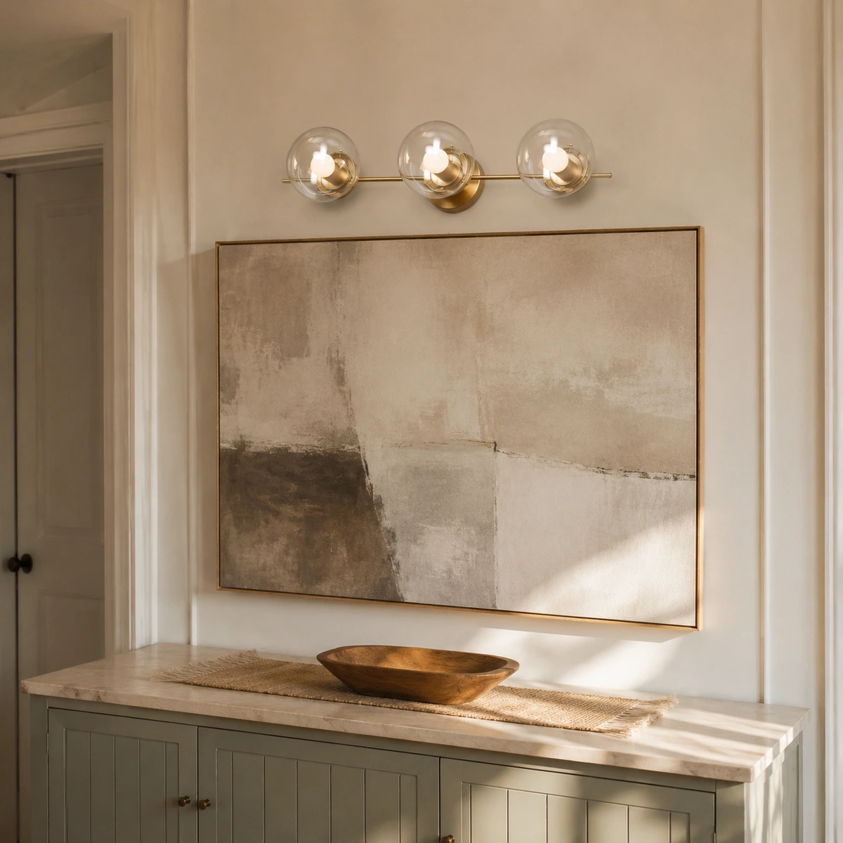 Entryway · Antique Brass + Clear