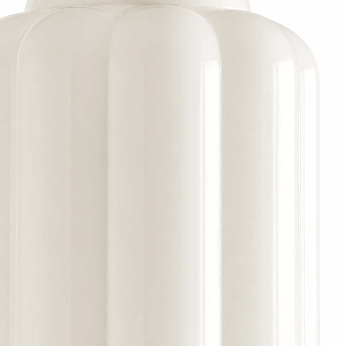 Lobed Milk Glass