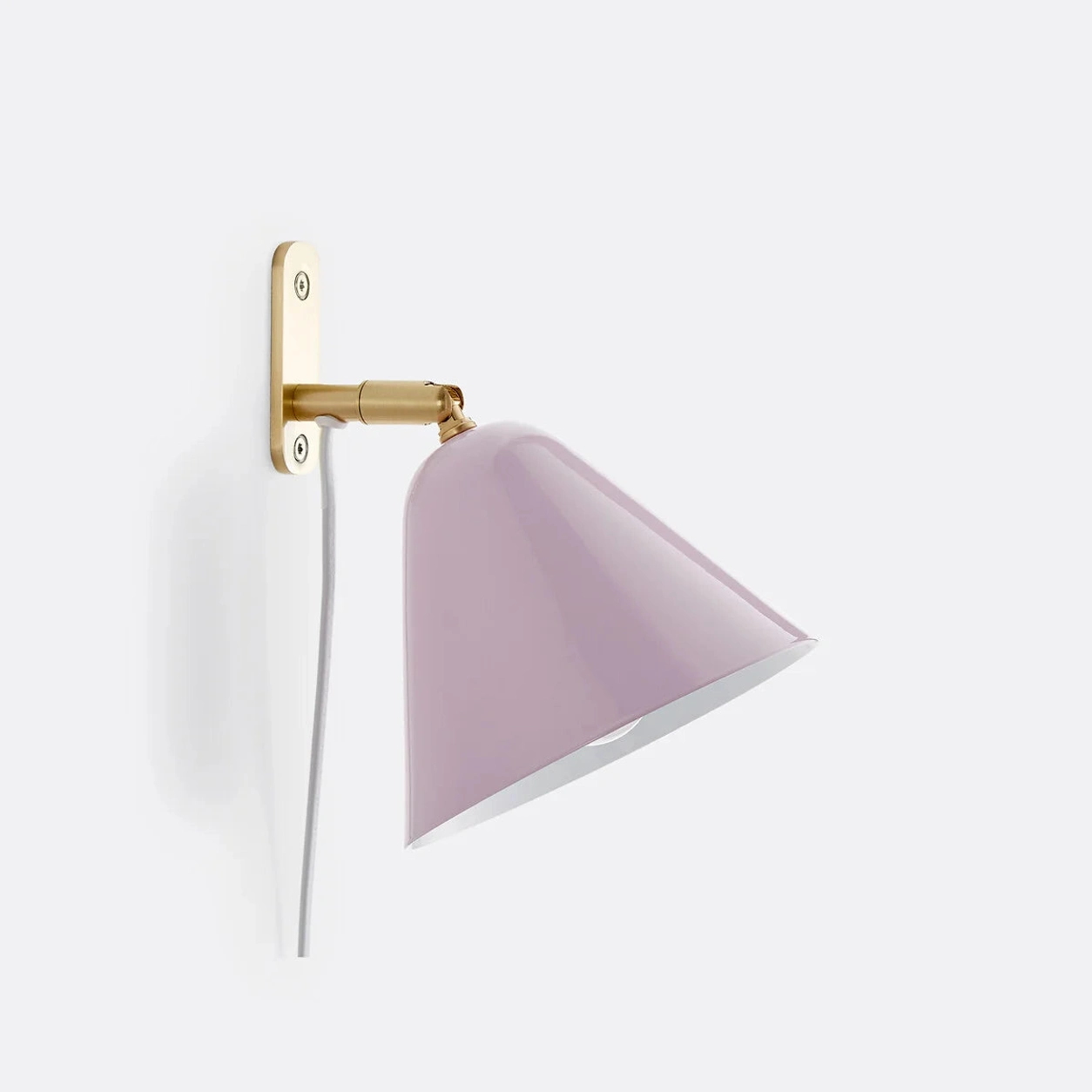 Mauve Phrike wall sconce on white