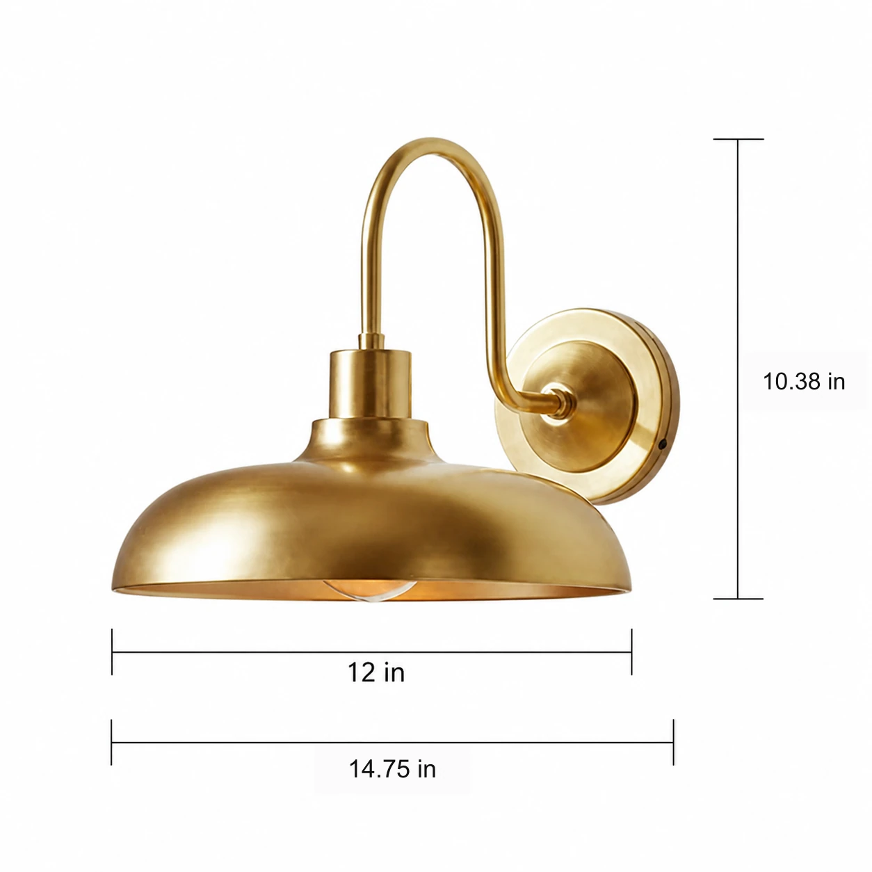 Antaeus wall sconce dimensions: 12 inch width, 10.38 inch height and 14.75 inch projection