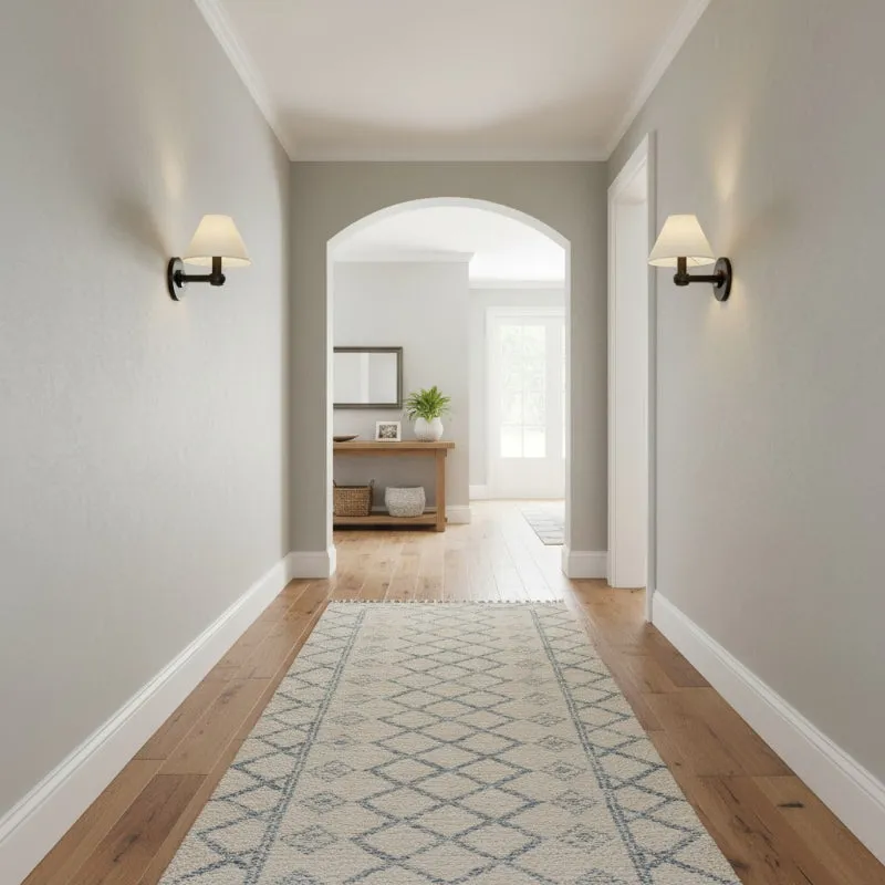 Everett wall sconce styled in a hallway