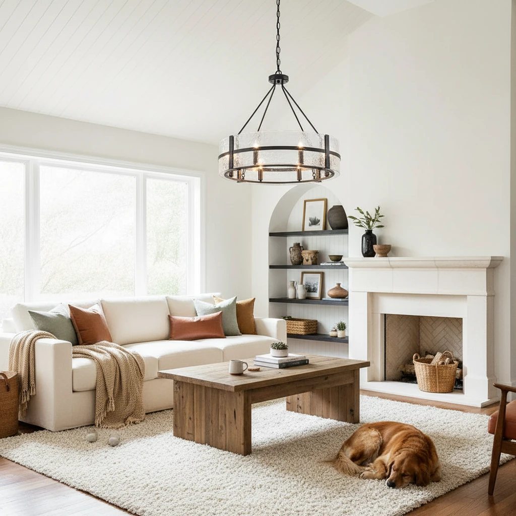 Porcelain flush mount lifestyle scene